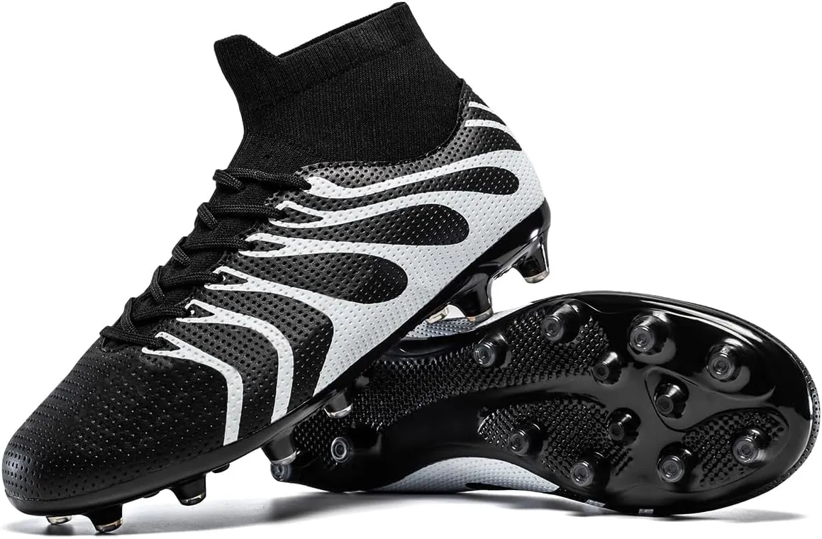 Boys Soccer Cleats for Kids Athletic Turf Shoes for Outdoor Training Easy to Wear Kids Soccer Shoes