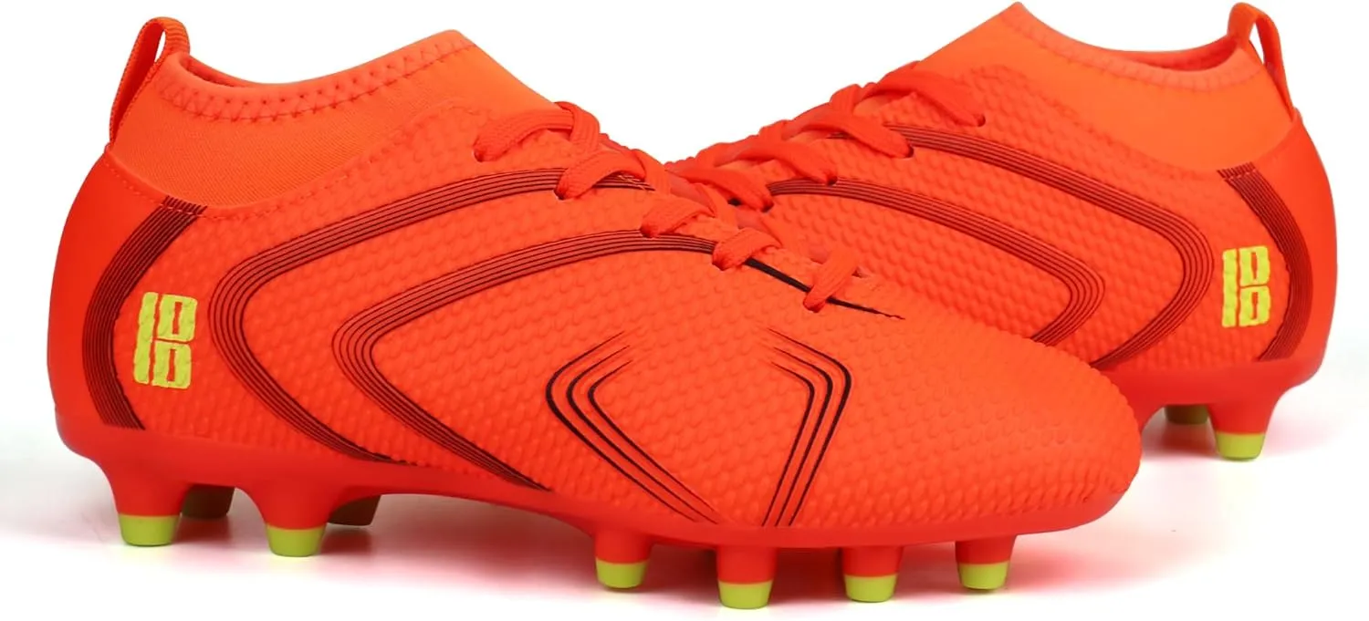 brooman Kids Firm Ground Soccer Cleats Boys Girls Outdoor Football Shoes