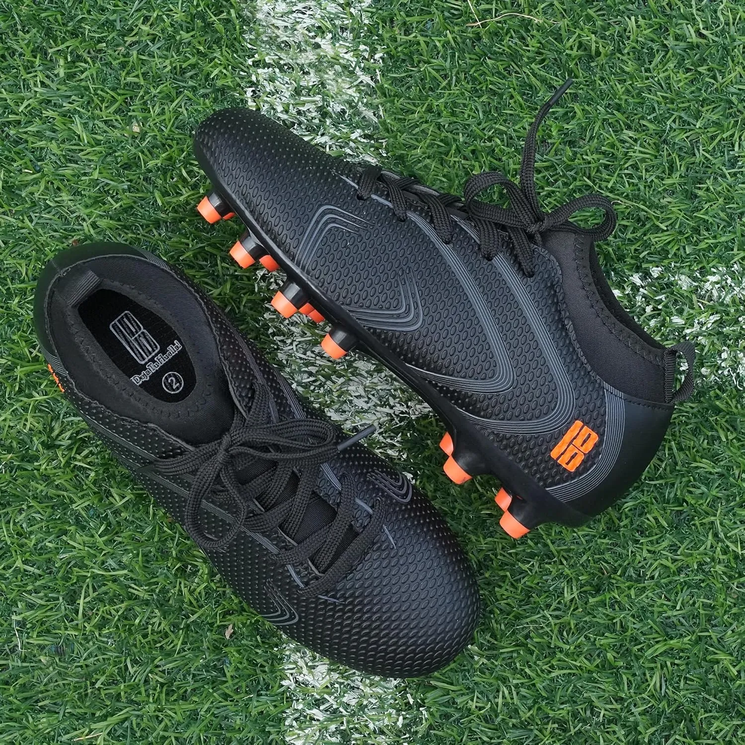 brooman Kids Firm Ground Soccer Cleats Boys Girls Outdoor Football Shoes