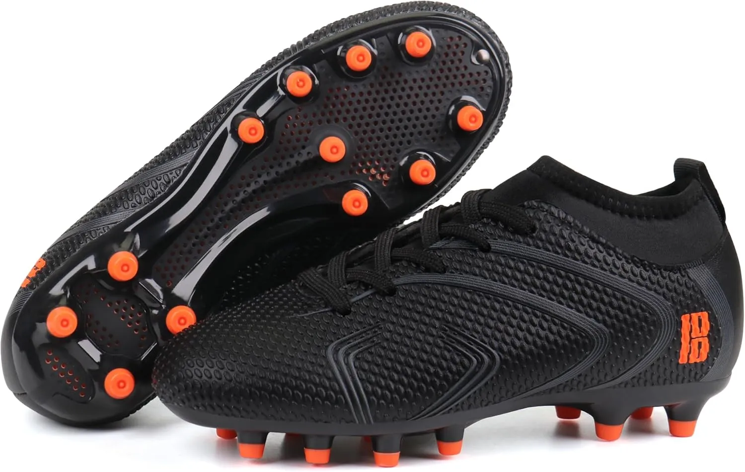 brooman Kids Firm Ground Soccer Cleats Boys Girls Outdoor Football Shoes