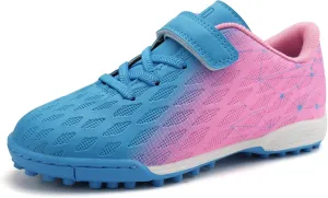 brooman Kids Indoor Soccer Shoes Boys Girls Soccer Cleats Athletic Turf Shoes