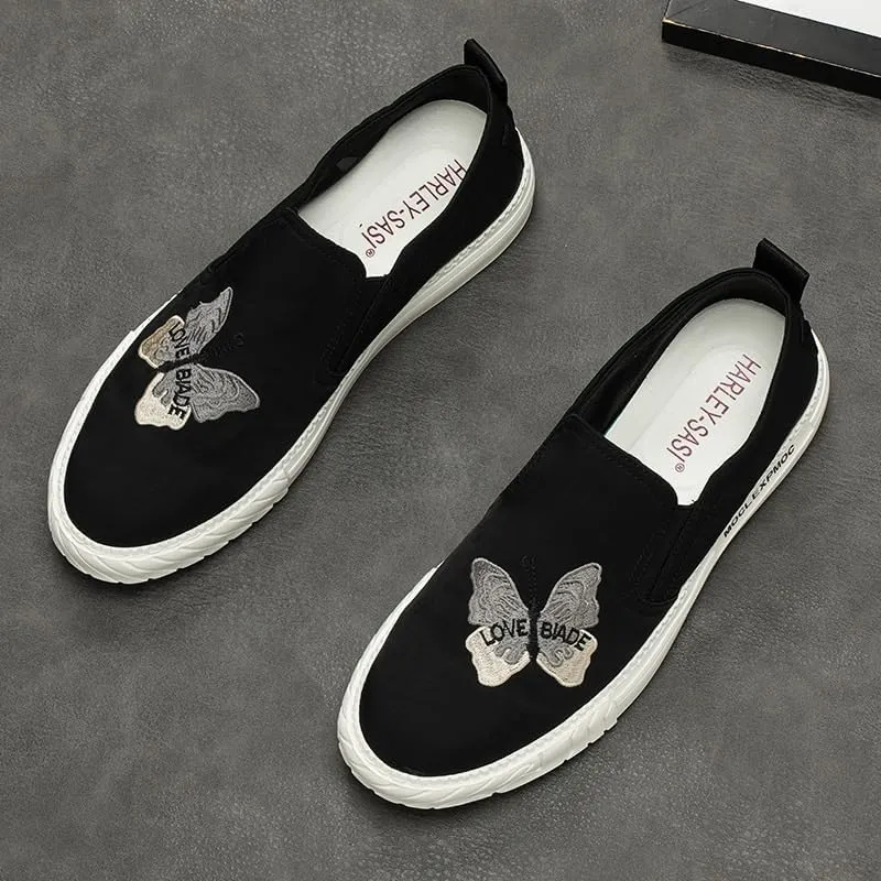 Casual Men's Slip-On Canvas Shoes - Soft Flexible Loafers for All-Day Comfort, Lightweight Design Ideal for Summer & Spring Seasons
