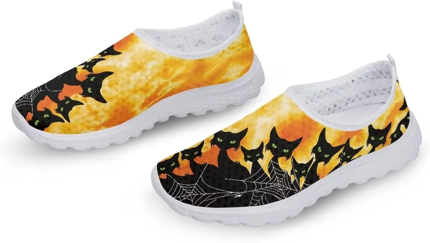 Casual Slip On Flats Sneakers for Women's Air Mesh Running Shoes Outdoor Sport Training Shoes Non Slip Lightweight Breathable Fashion
