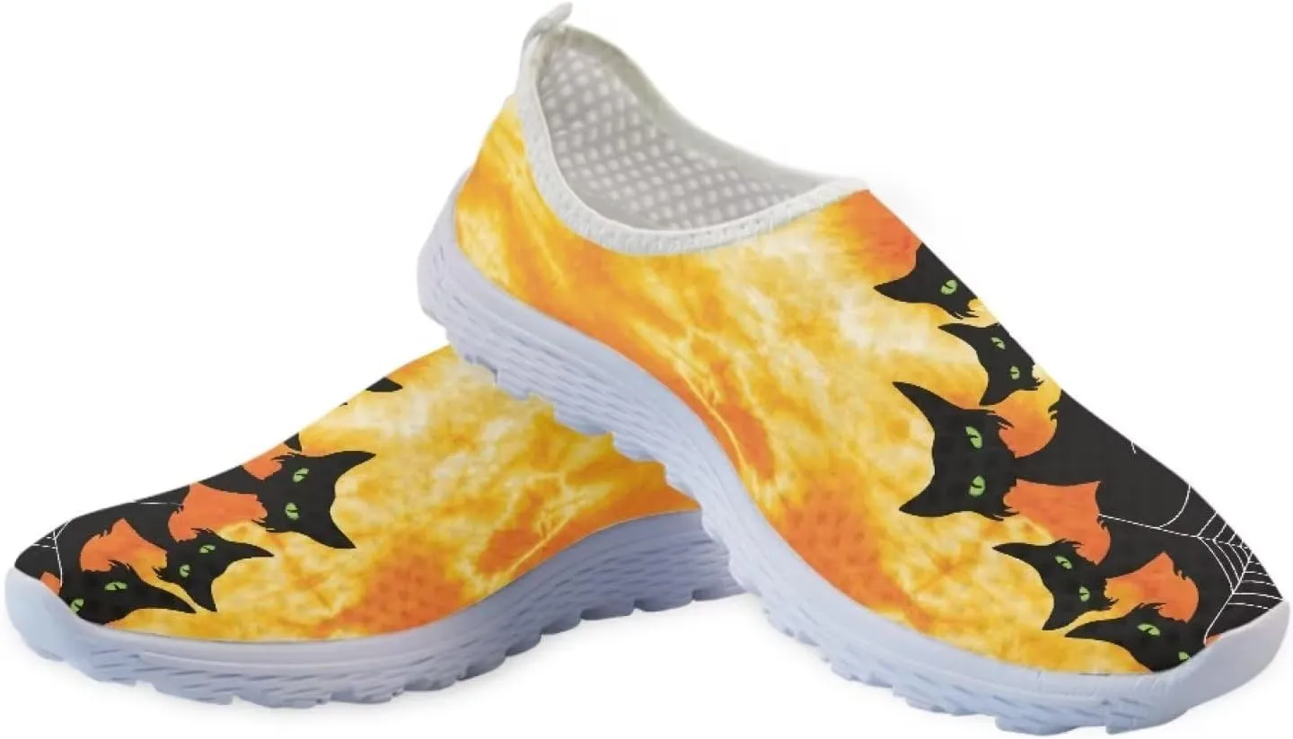 Casual Slip On Flats Sneakers for Women's Air Mesh Running Shoes Outdoor Sport Training Shoes Non Slip Lightweight Breathable Fashion