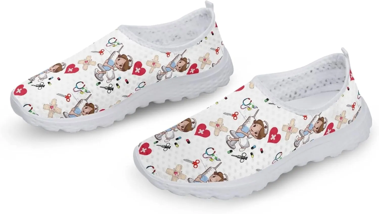 Casual Slip On Flats Sneakers for Women's Air Mesh Running Shoes Outdoor Sport Training Shoes Non Slip Lightweight Breathable Fashion