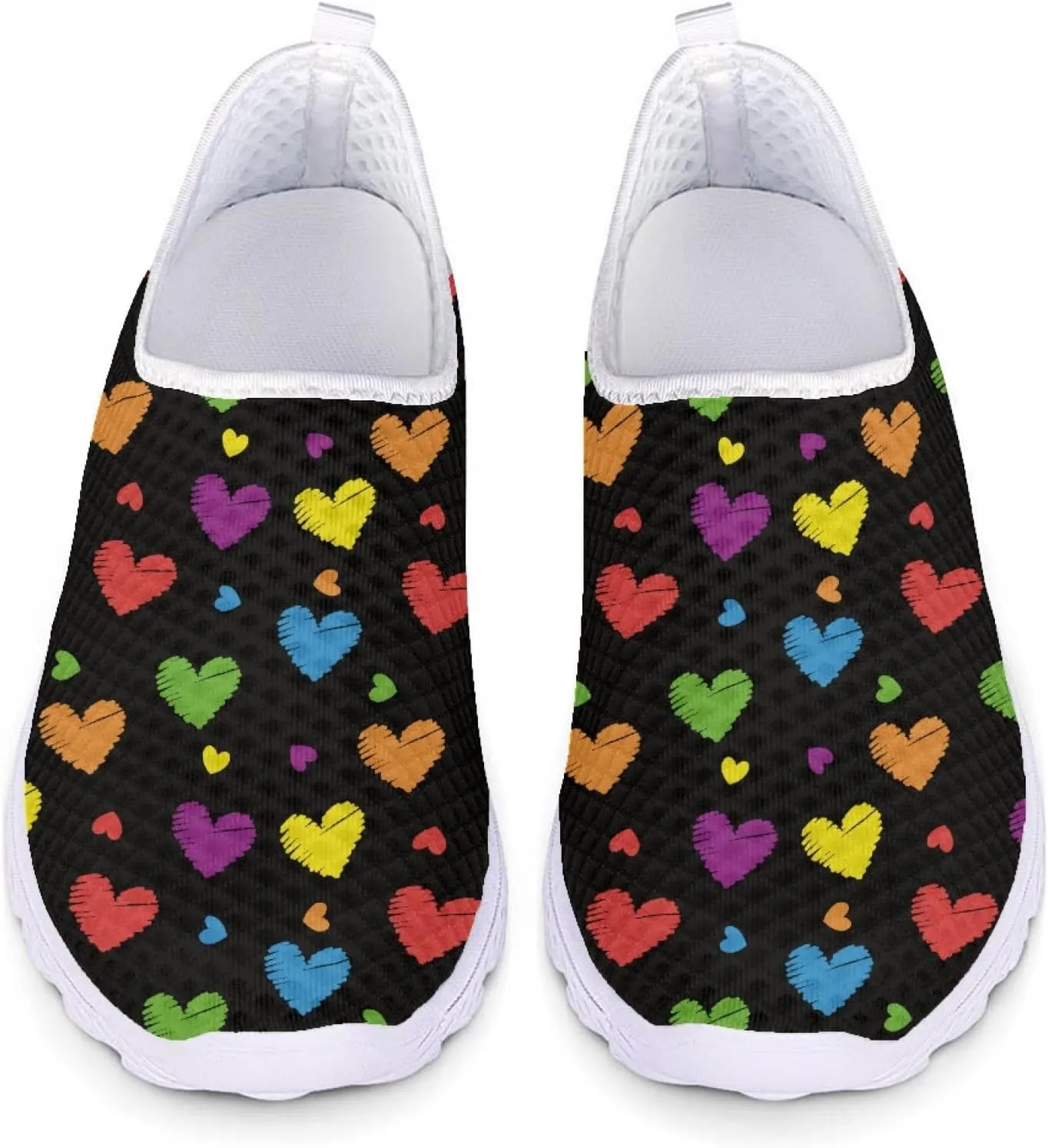 Casual Slip On Flats Sneakers for Women's Air Mesh Running Shoes Outdoor Sport Training Shoes Non Slip Lightweight Breathable Fashion