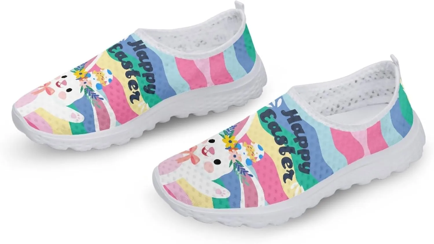 Casual Slip On Flats Sneakers for Women's Air Mesh Running Shoes Outdoor Sport Training Shoes Non Slip Lightweight Breathable Fashion