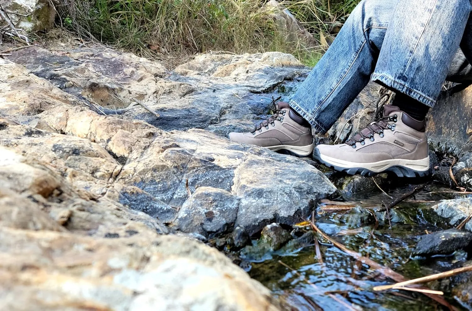 CC-Los Men's Waterproof Hiking Boots Outdoor Relaxed Fit Lightweight Size 7.5-14