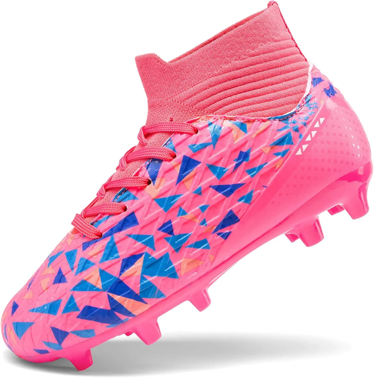 DREAM PAIRS Boys Football Cleats Youth High Top Firm Ground Soccer Shoes for Little/Big Kids