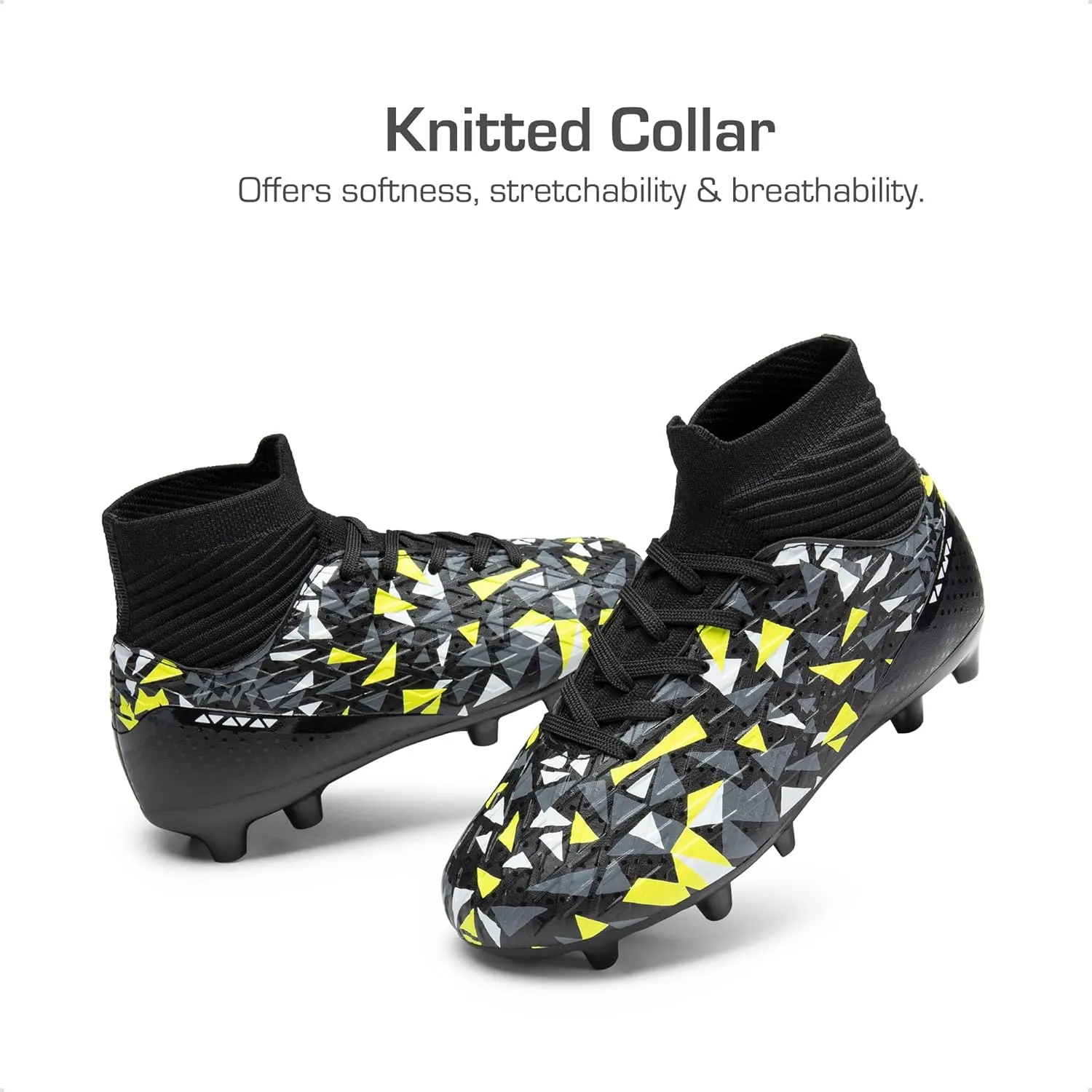 DREAM PAIRS Boys Football Cleats Youth High Top Firm Ground Soccer Shoes for Little/Big Kids