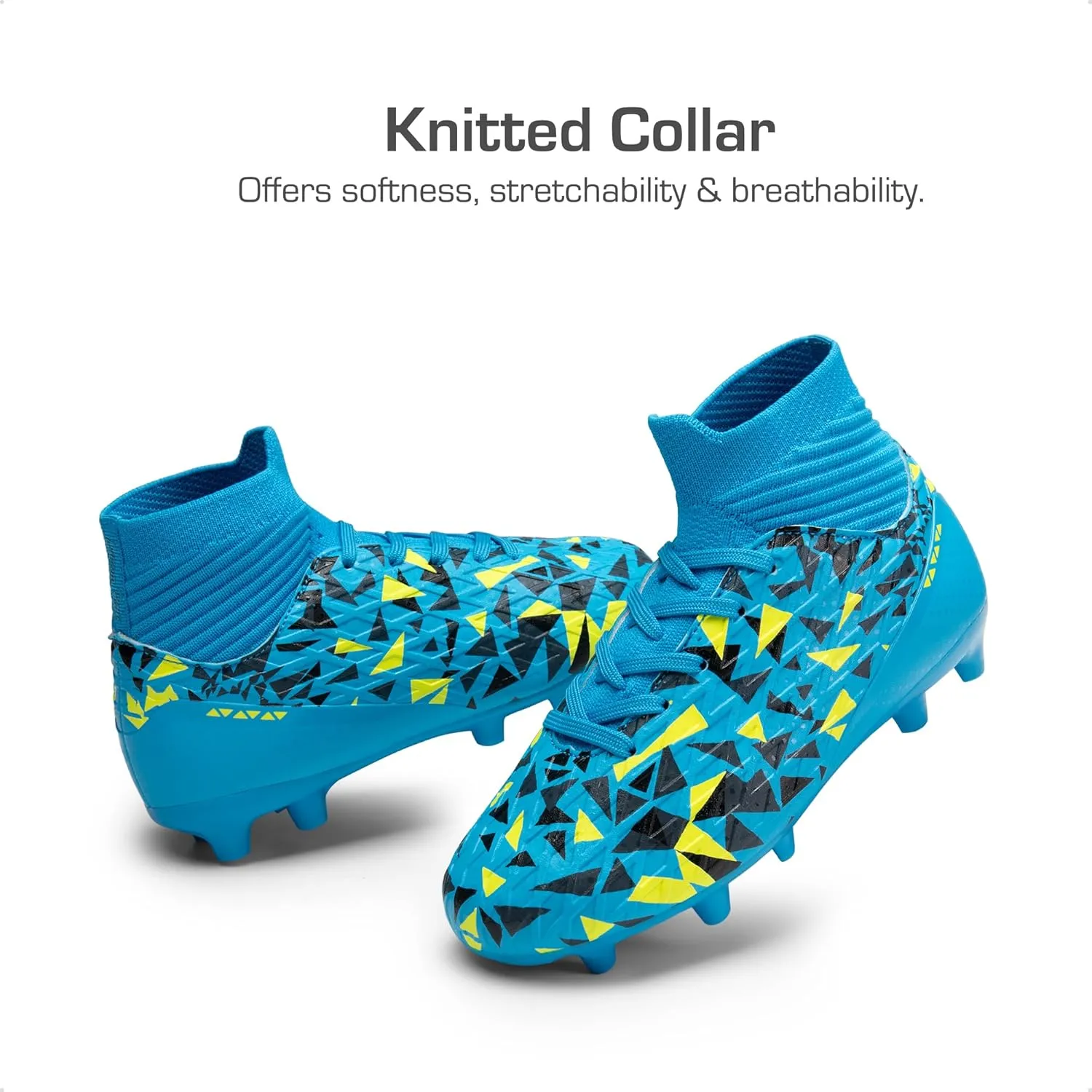 DREAM PAIRS Boys Football Cleats Youth High Top Firm Ground Soccer Shoes for Little/Big Kids