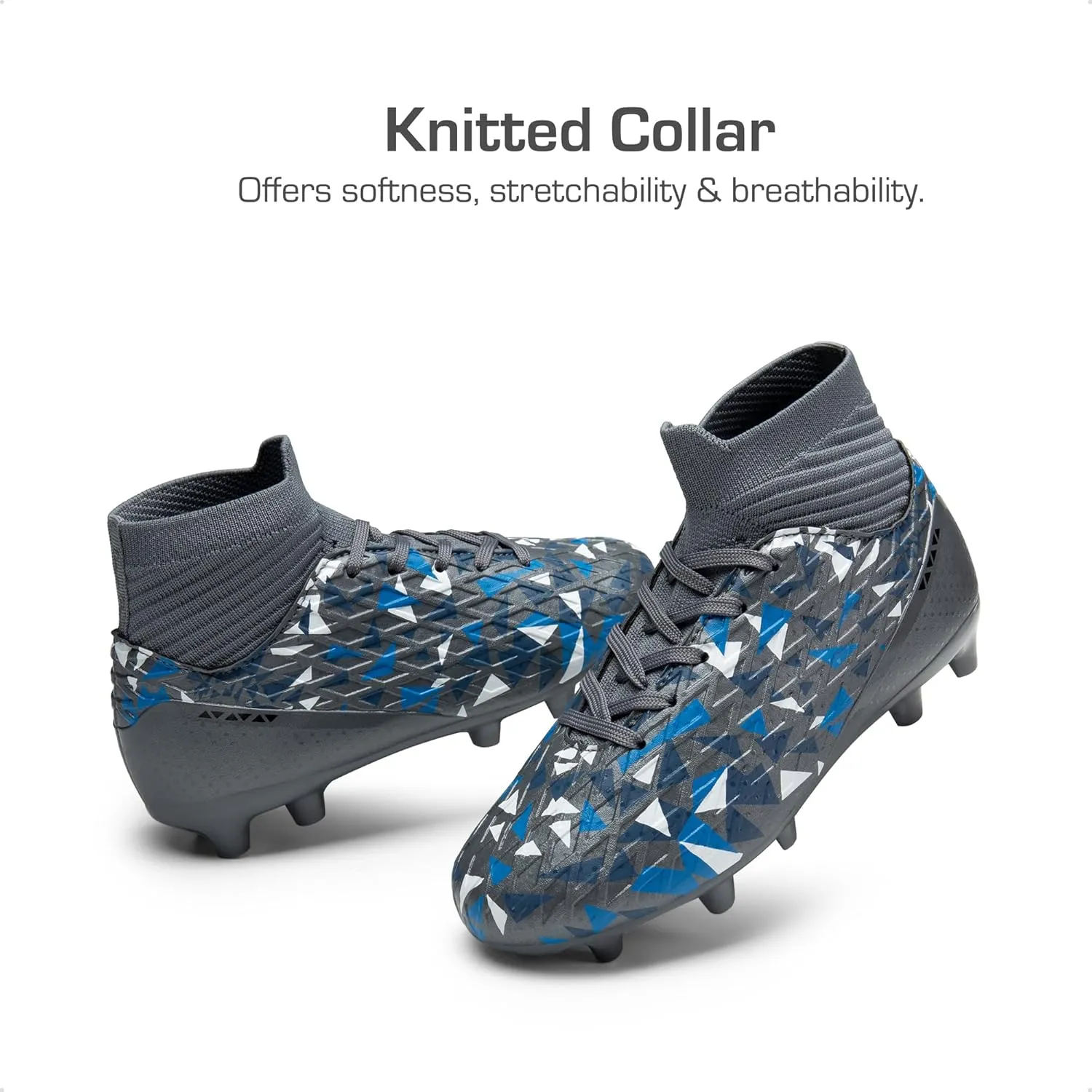DREAM PAIRS Boys Football Cleats Youth High Top Firm Ground Soccer Shoes for Little/Big Kids