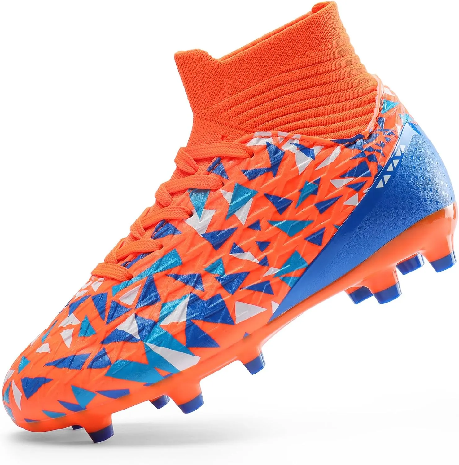 DREAM PAIRS Boys Football Cleats Youth High Top Firm Ground Soccer Shoes for Little/Big Kids