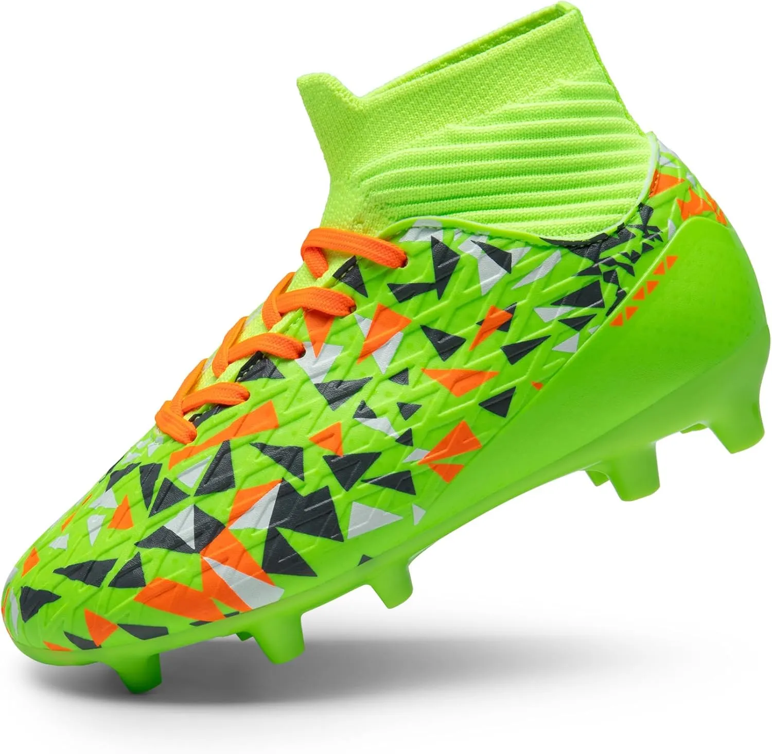DREAM PAIRS Boys Football Cleats Youth High Top Firm Ground Soccer Shoes for Little/Big Kids