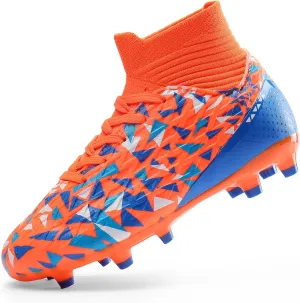 DREAM PAIRS Boys Football Cleats Youth High Top Firm Ground Soccer Shoes for Little/Big Kids