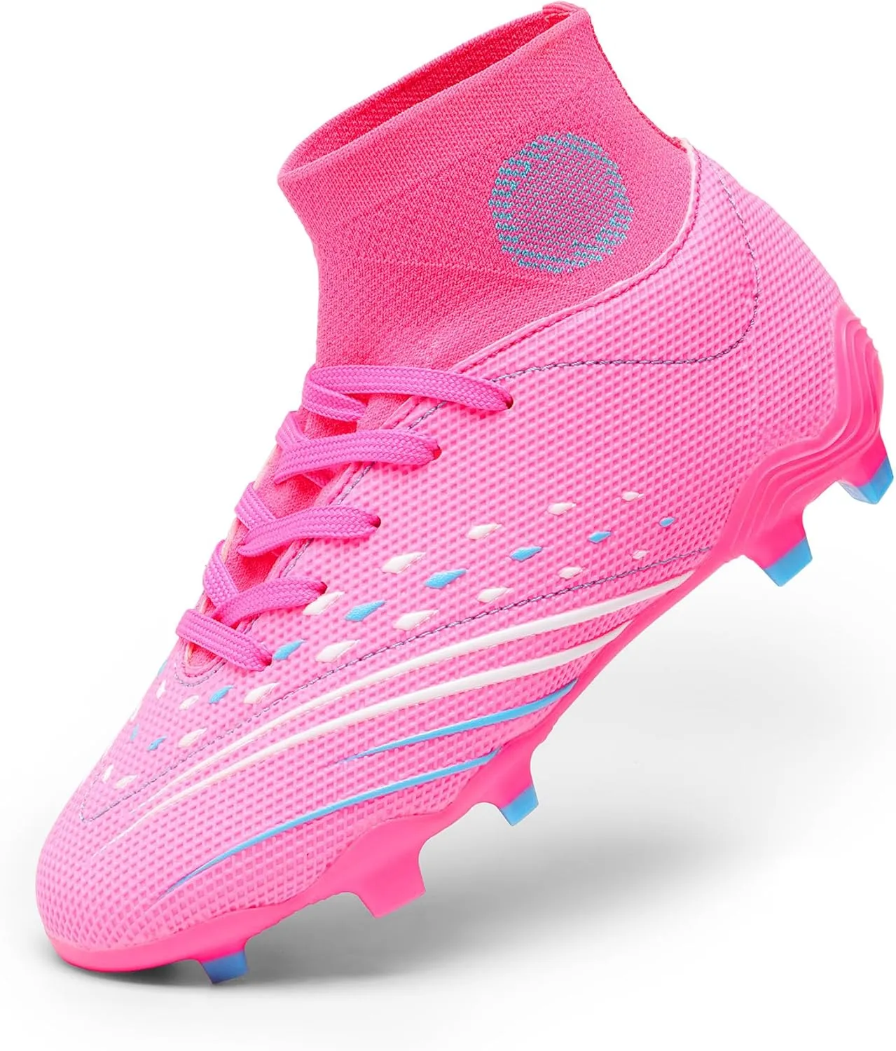 DREAM PAIRS Boys Girls Football Cleats Youth Firm Groud Outdoor Trainning Athletic Sport High Top Soccer Shoes for Little/Big Kid