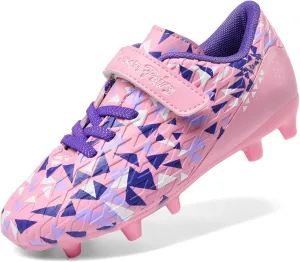 DREAM PAIRS Boys Girls Soccer Cleats Kids Football Shoes for Little/Big Kid SDSO2307K