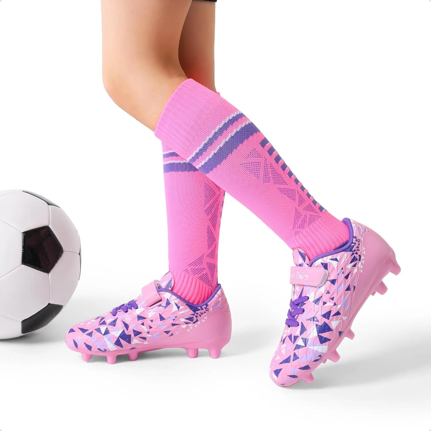 DREAM PAIRS Boys Girls Soccer Cleats Kids Football Shoes for Little/Big Kid SDSO2307K