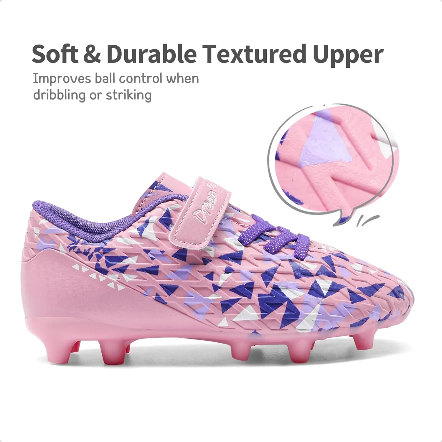DREAM PAIRS Boys Girls Soccer Cleats Kids Football Shoes for Little/Big Kid SDSO2307K