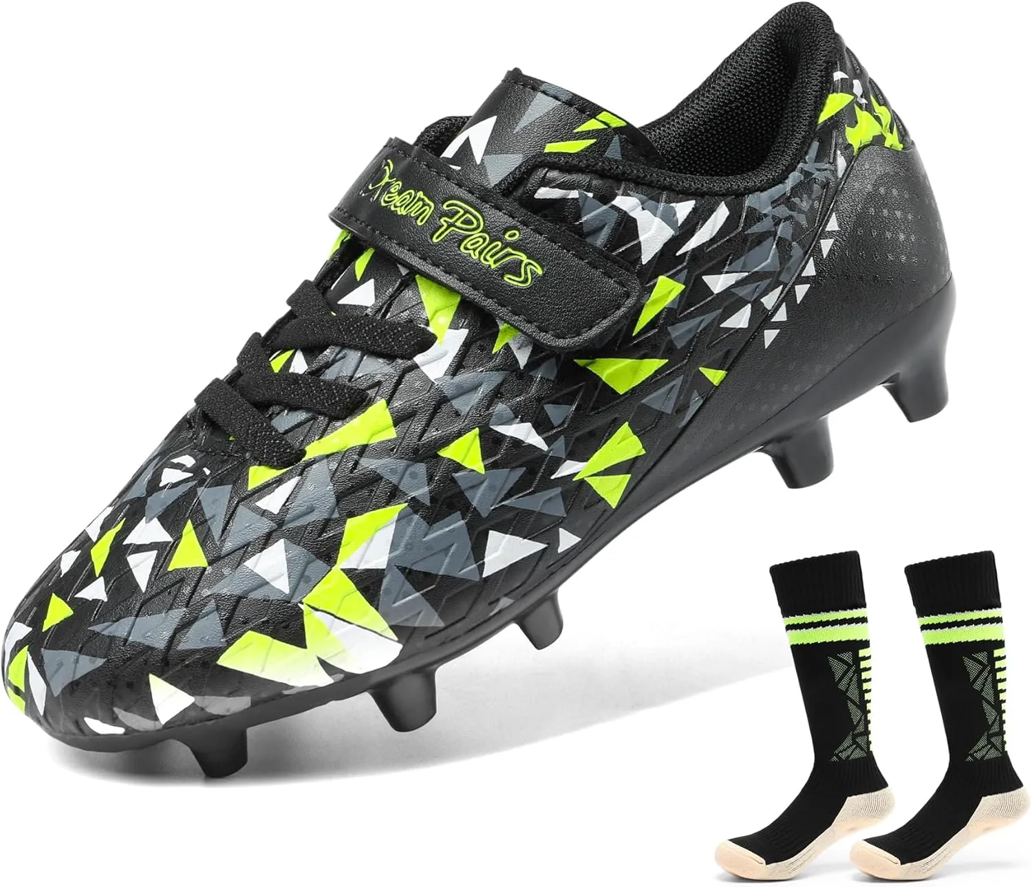 DREAM PAIRS Boys Girls Soccer Cleats Kids Football Shoes for Little/Big Kid SDSO2307K