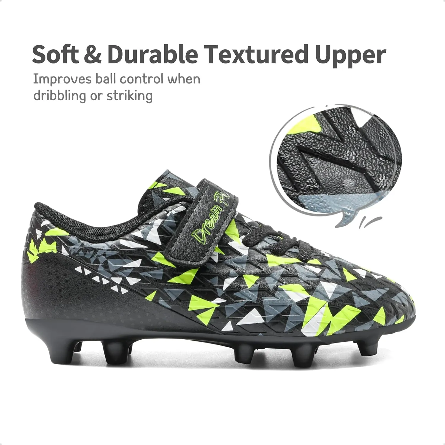 DREAM PAIRS Boys Girls Soccer Cleats Kids Football Shoes for Little/Big Kid SDSO2307K