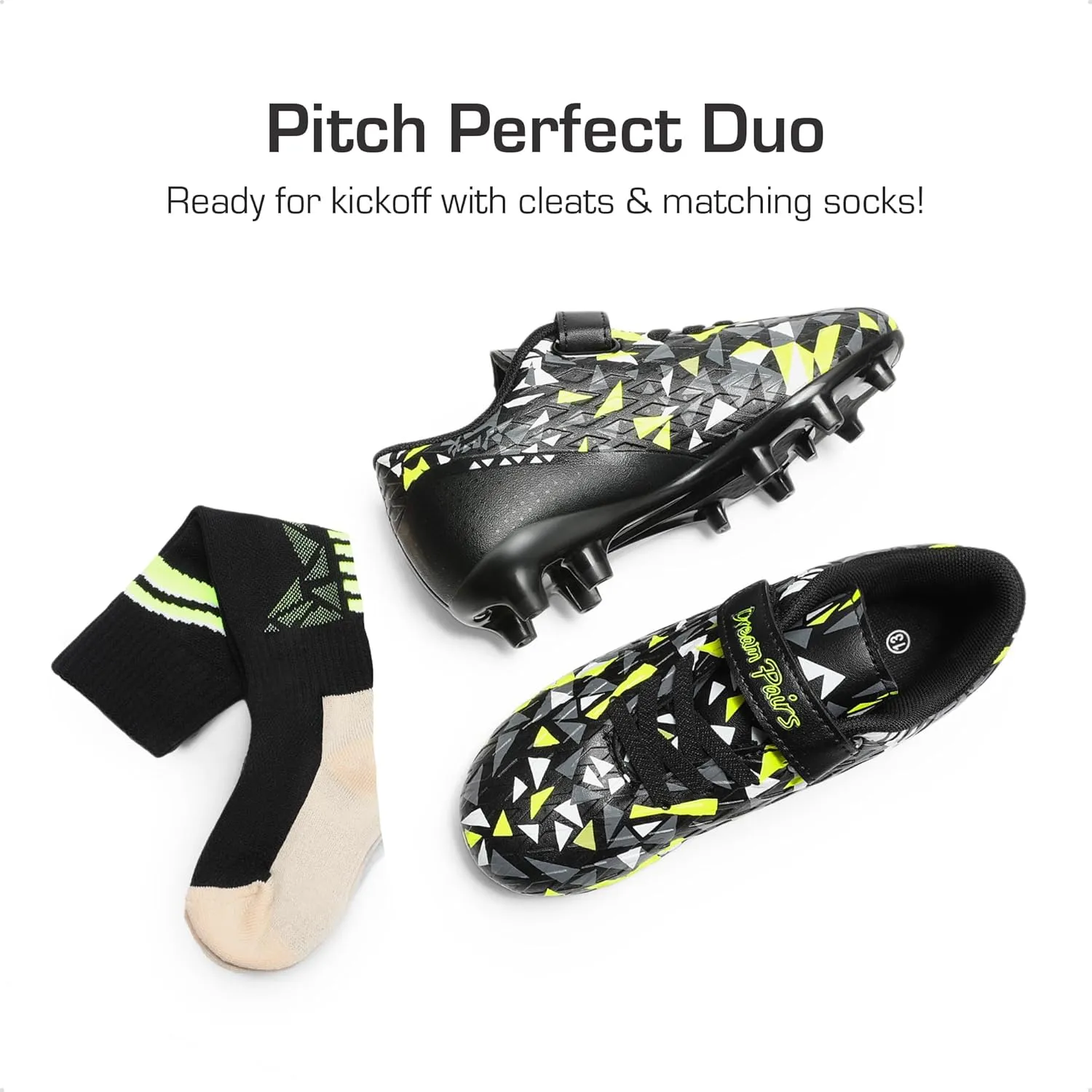 DREAM PAIRS Boys Girls Soccer Cleats Kids Football Shoes for Little/Big Kid SDSO2307K
