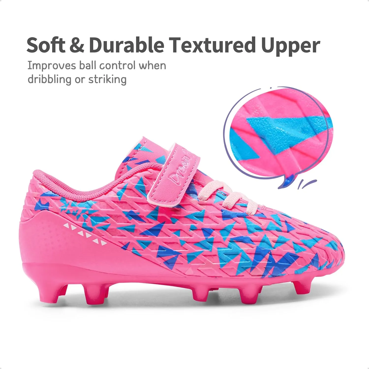 DREAM PAIRS Boys Girls Soccer Cleats Kids Football Shoes for Little/Big Kid SDSO2307K