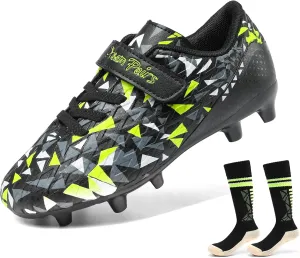 DREAM PAIRS Boys Girls Soccer Cleats Kids Football Shoes for Little/Big Kid SDSO2307K