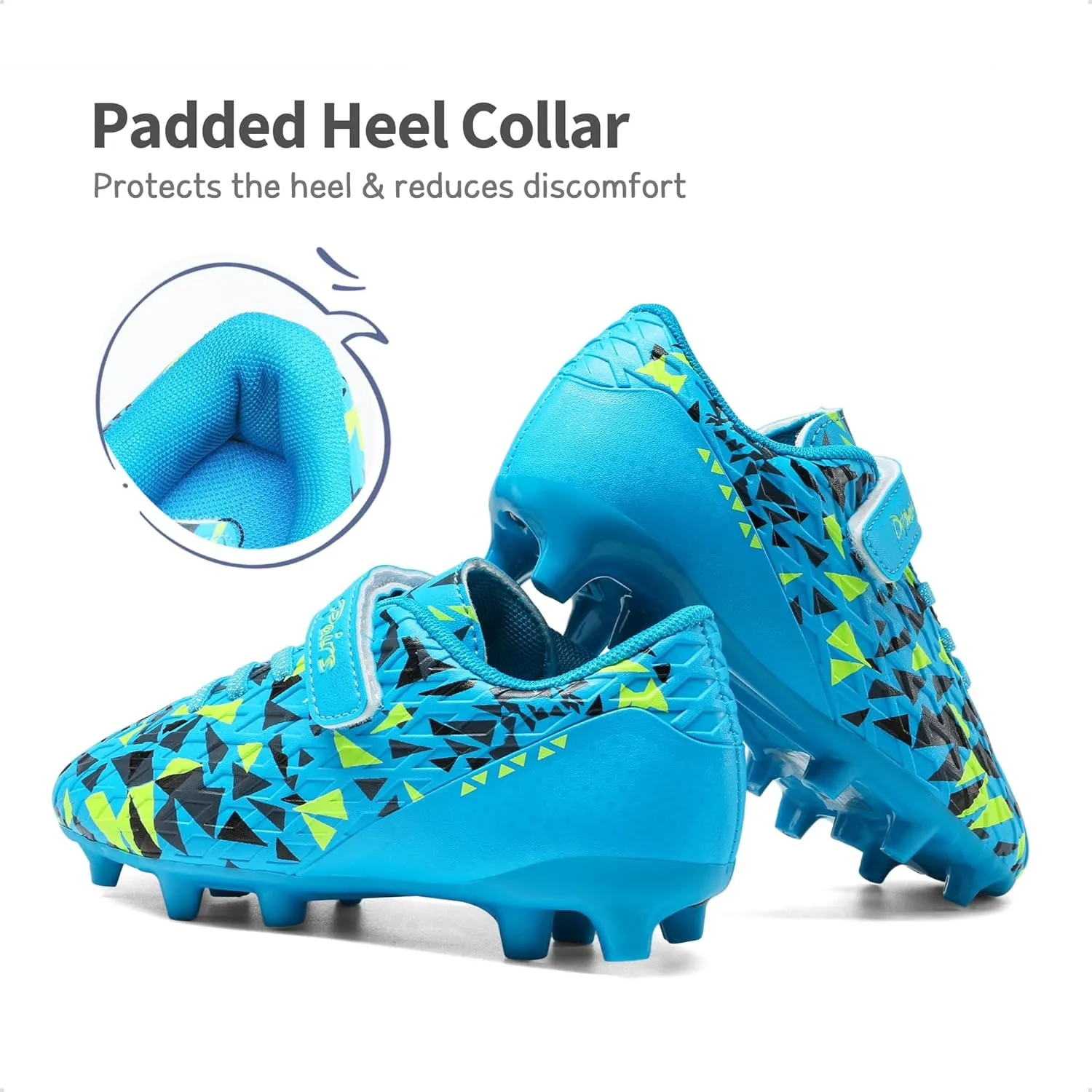 DREAM PAIRS Boys Girls Soccer Cleats Kids Football Shoes for Little/Big Kid SDSO2307K