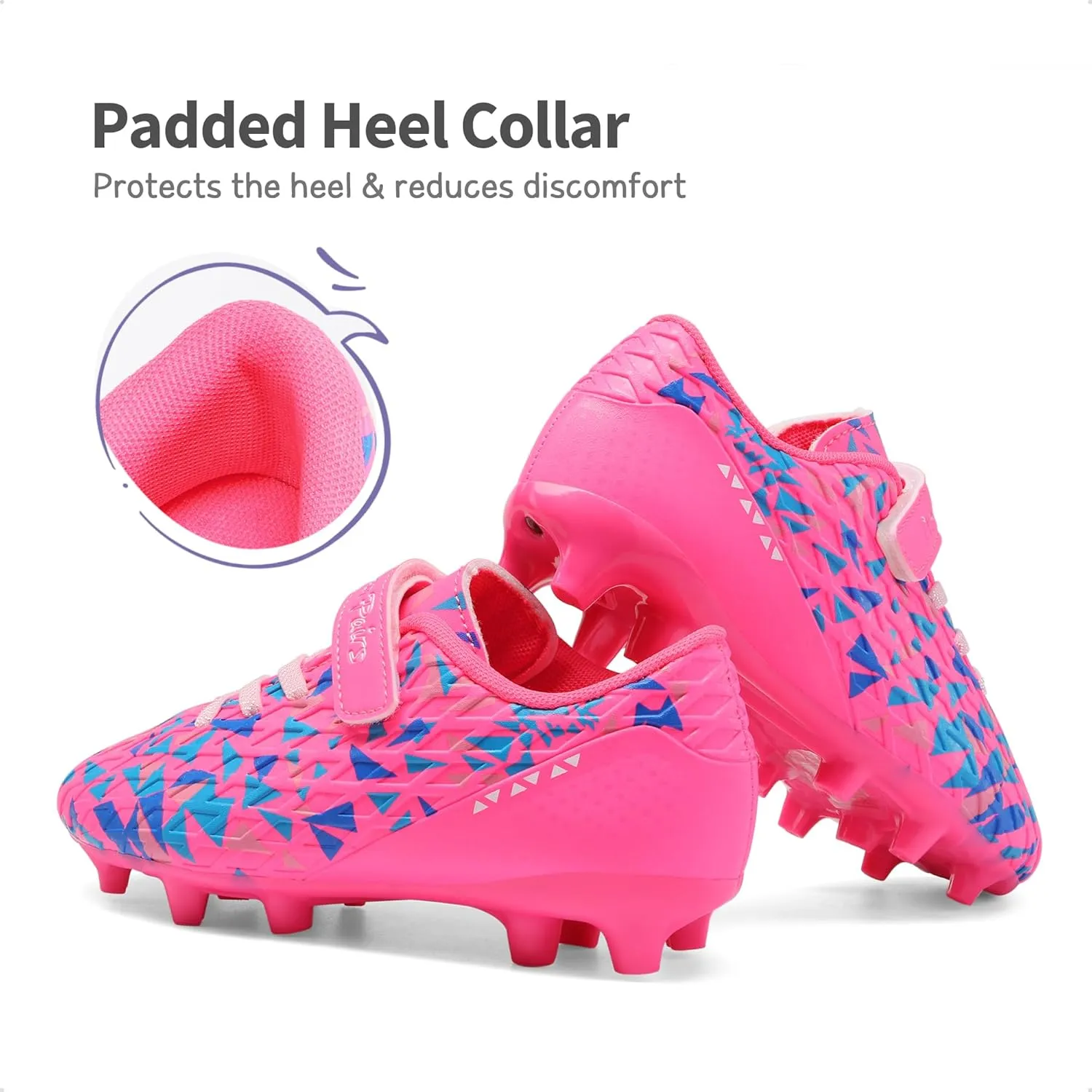 DREAM PAIRS Boys Girls Soccer Cleats Kids Football Shoes for Little/Big Kid SDSO2307K