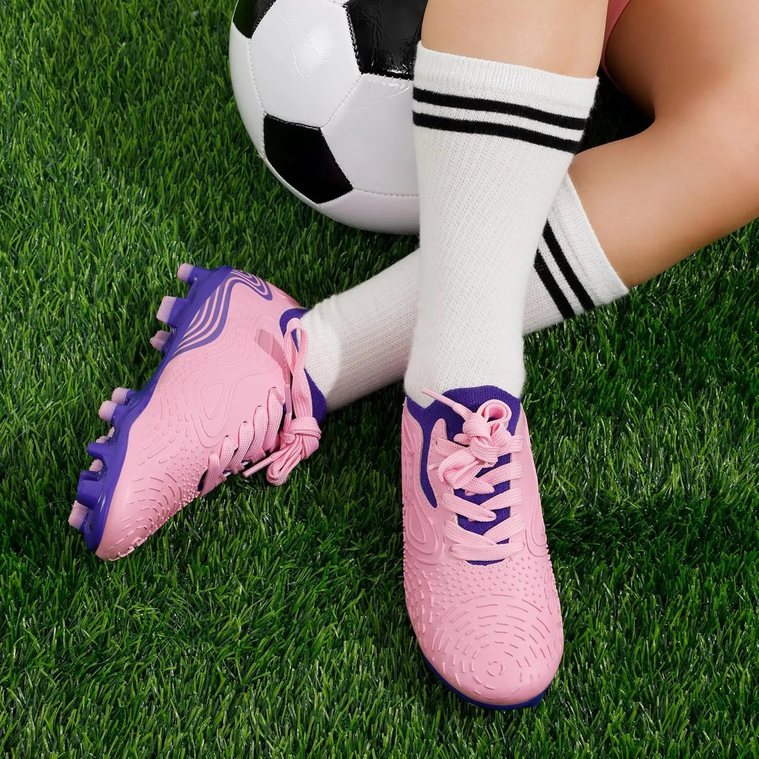 Dream Pairs Boys Girls Soccer Cleats Kids Football Shoes for Little/Big Kid