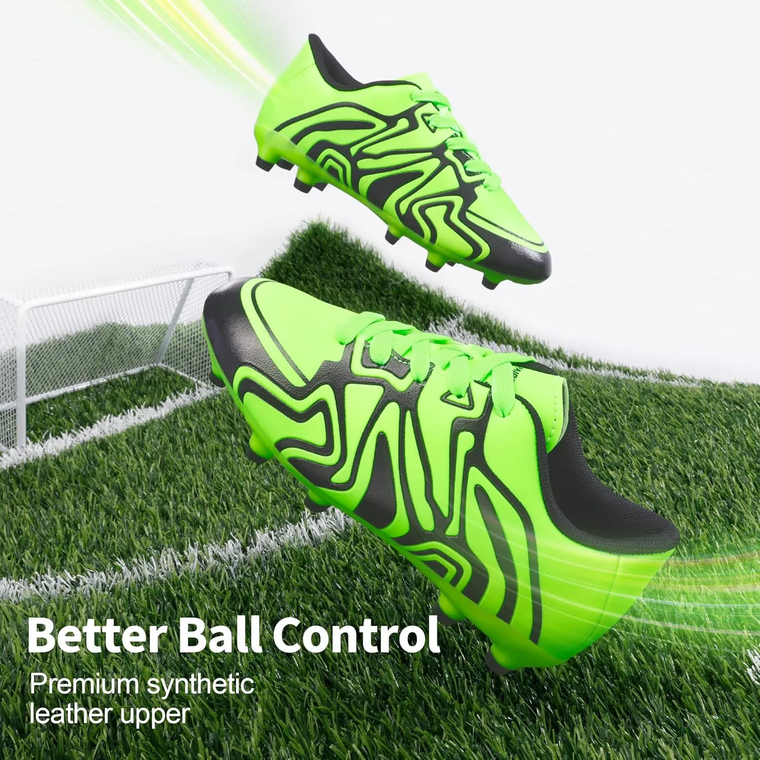 DREAM PAIRS Boys Girls Soccer Cleats Youth Firm Groud Baseball Cleats Sport Athletic Outdoor Trainning Football Shoes for Little/Big Kid