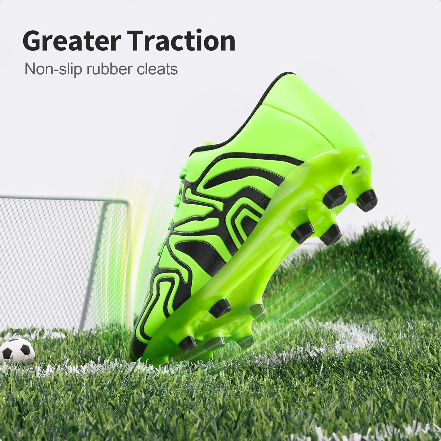 DREAM PAIRS Boys Girls Soccer Cleats Youth Firm Groud Baseball Cleats Sport Athletic Outdoor Trainning Football Shoes for Little/Big Kid