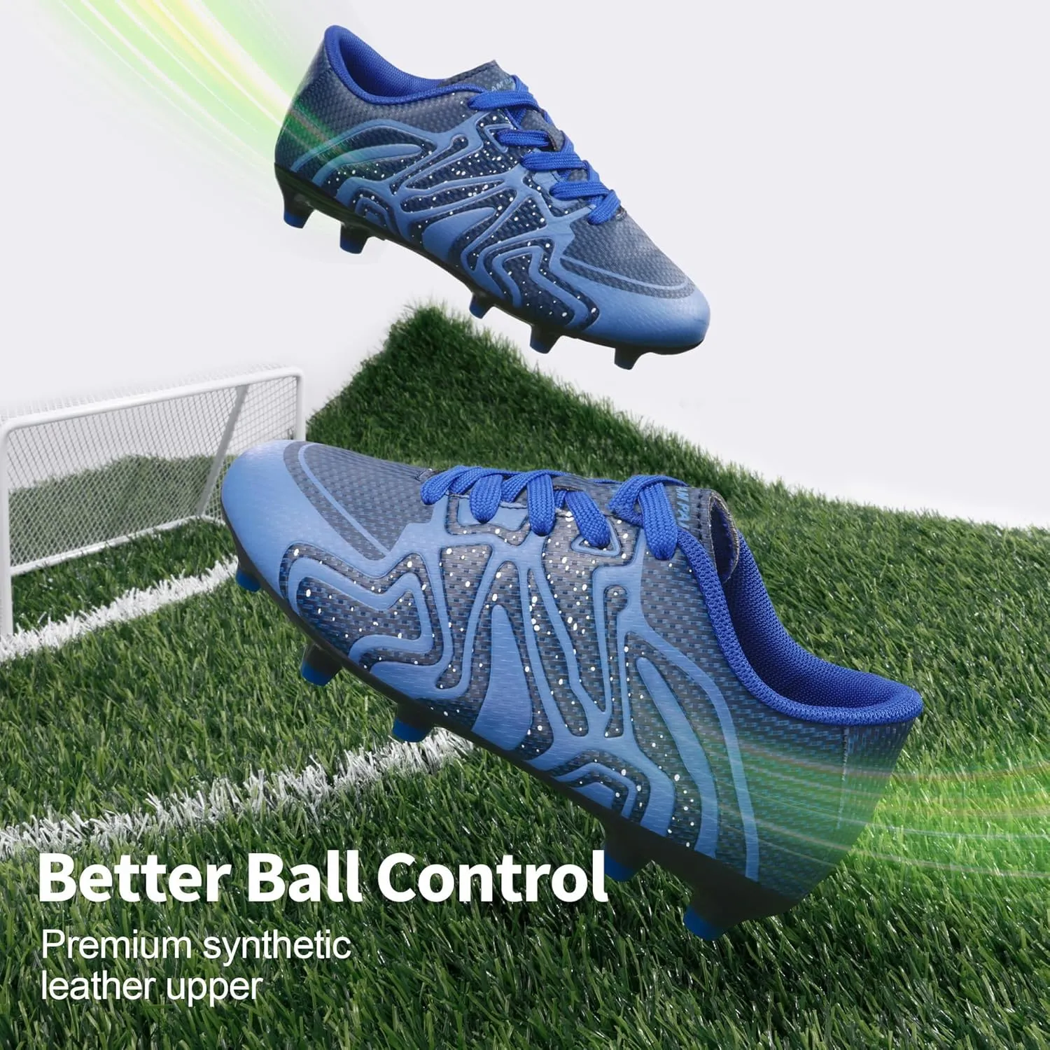 DREAM PAIRS Boys Girls Soccer Cleats Youth Firm Groud Baseball Cleats Sport Athletic Outdoor Trainning Football Shoes for Little/Big Kid