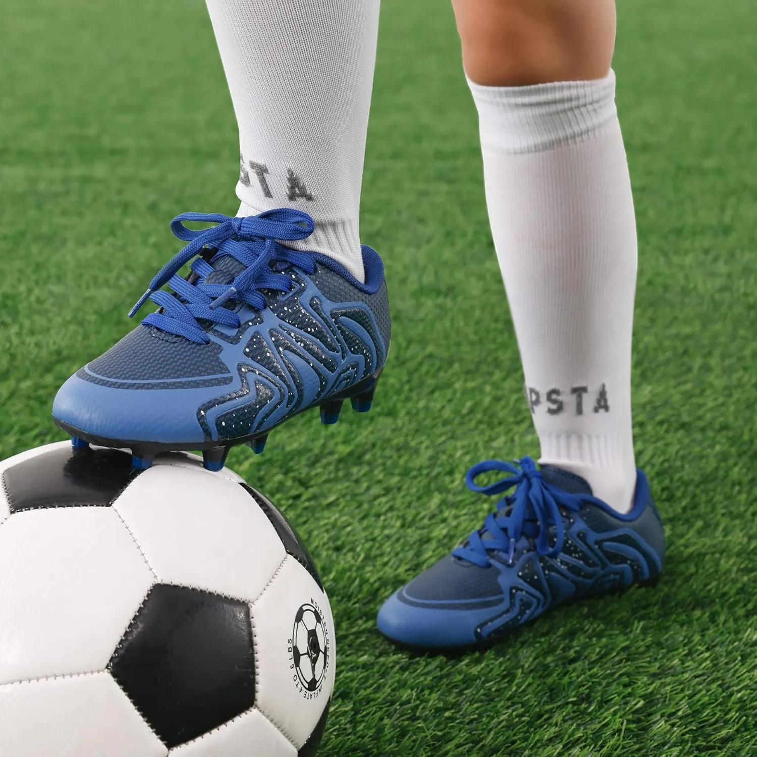 DREAM PAIRS Boys Girls Soccer Cleats Youth Firm Groud Baseball Cleats Sport Athletic Outdoor Trainning Football Shoes for Little/Big Kid