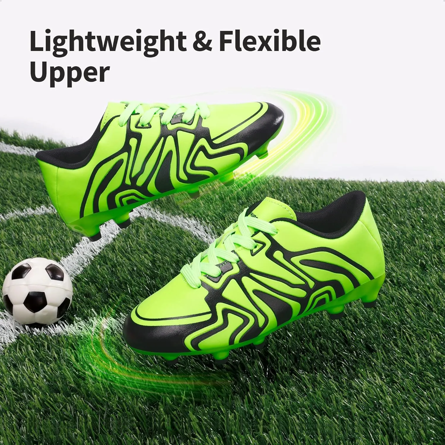 DREAM PAIRS Boys Girls Soccer Cleats Youth Firm Groud Baseball Cleats Sport Athletic Outdoor Trainning Football Shoes for Little/Big Kid