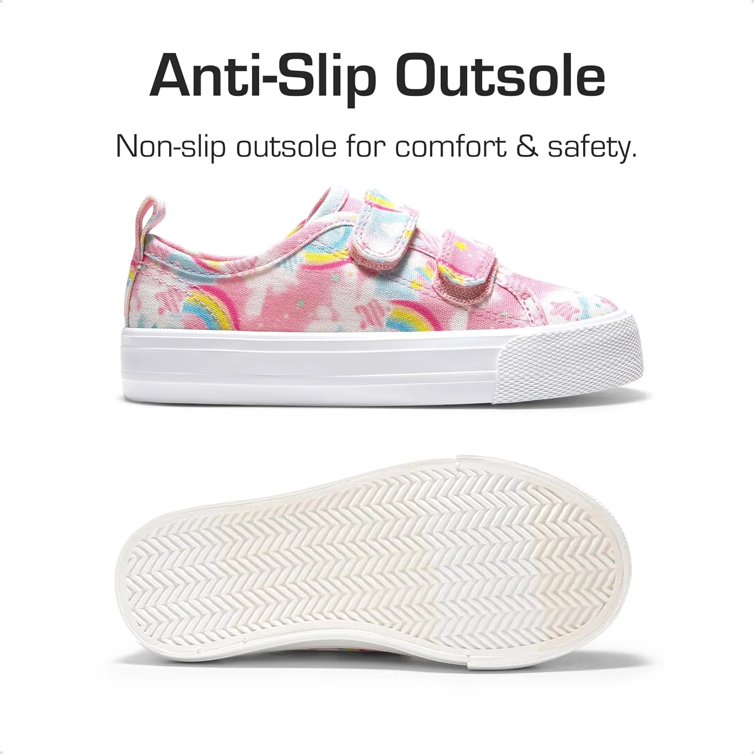 DREAM PAIRS Kid Toddler Sneakers Boys Girls Canvas with Cartoon Dual Hook and Loops for School Walking