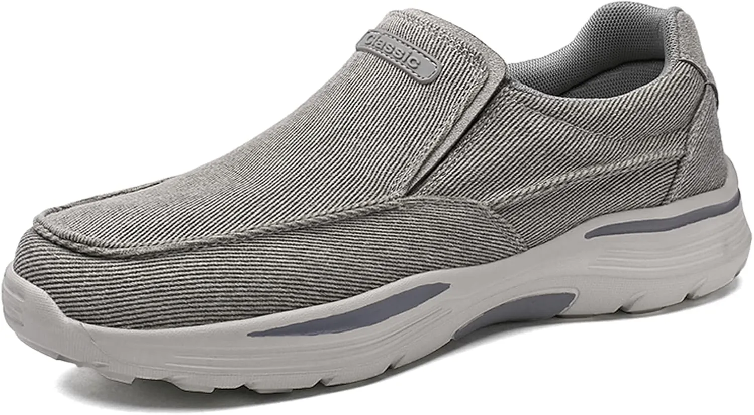 EFTCAL Men's Lightweight Comfortable Slip On Loafers,Breathable Anti-Slip Outdoor Casual Canvas Shoes Fashion Sneaker