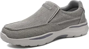 EFTCAL Men's Lightweight Comfortable Slip On Loafers,Breathable Anti-Slip Outdoor Casual Canvas Shoes Fashion Sneaker