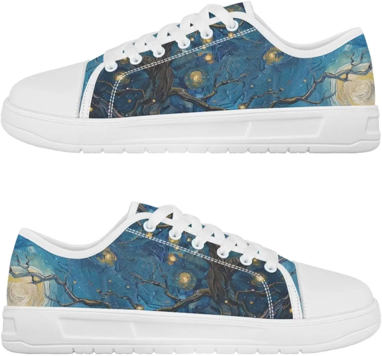 Fashion Sneakers for Women Lace up Memory Foam Insole and Non-Slip Womens Shoes Dressy Casual Spring Shoes