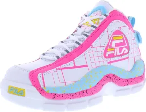 Fila Grant Hill 2 Girls Shoes Size 6, Color: White/Pink/Blue