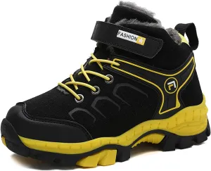 FLIOZY Kids Hiking Boots Boys Girls Winter Snow Boots Non Slip Warm Snow Sports Shoes Outdoor Walking Climbing Sneaker
