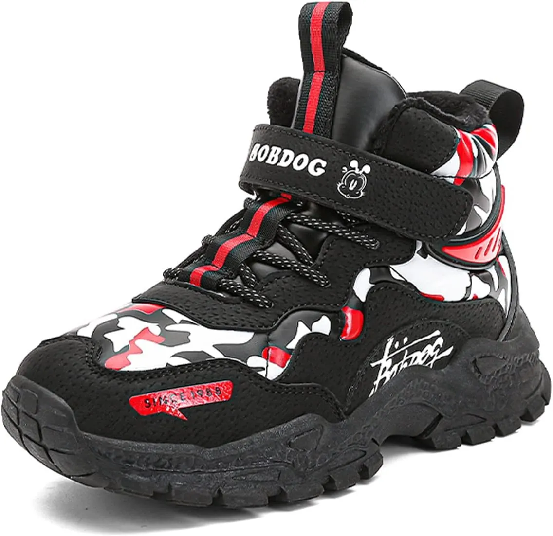 FLIOZY Kids Hiking Boots Boys Girls Winter Snow Boots Non Slip Warm Snow Sports Shoes Outdoor Walking Climbing Sneaker