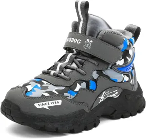 FLIOZY Kids Hiking Boots Boys Girls Winter Snow Boots Non Slip Warm Snow Sports Shoes Outdoor Walking Climbing Sneaker