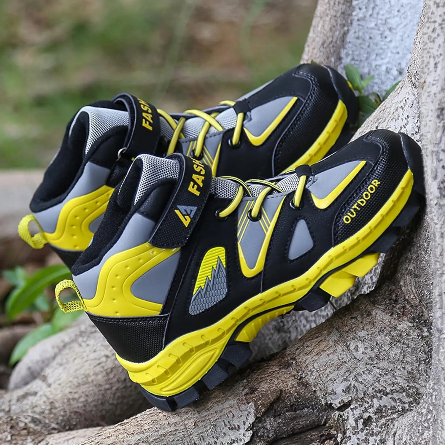FLIOZY Kids Hiking Boots Boys Girls Winter Snow Boots Non Slip Warm Snow Sports Shoes Outdoor Walking Climbing Sneaker