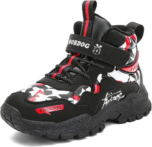 FLIOZY Kids Hiking Boots Boys Girls Winter Snow Boots Non Slip Warm Snow Sports Shoes Outdoor Walking Climbing Sneaker