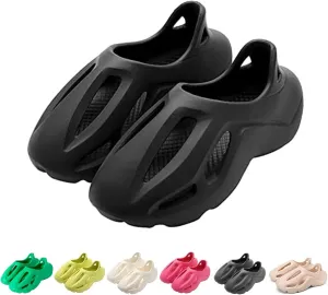 Foam Runners Shoes for Men and Women Unisex Foam Runner Non-Slip Lightweight Breathable Soft Fashion Sandals, 11.5 Women /10.5 Men,Black