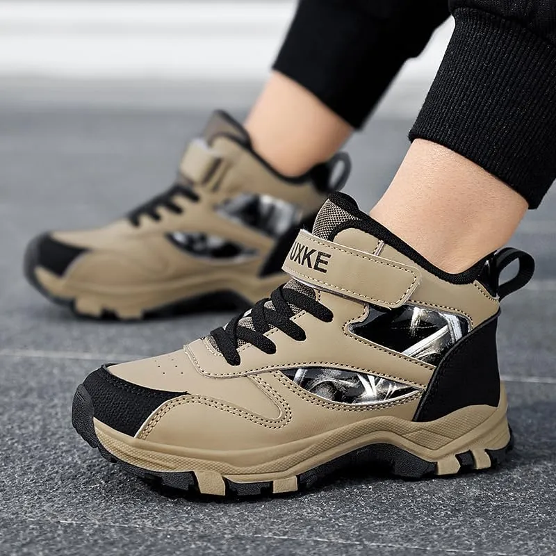 Girls Boys Basketball Shoes Kids Fashion Breathable Comfortable Sneakers Non Slip Leather Outdoor Sport Shoe