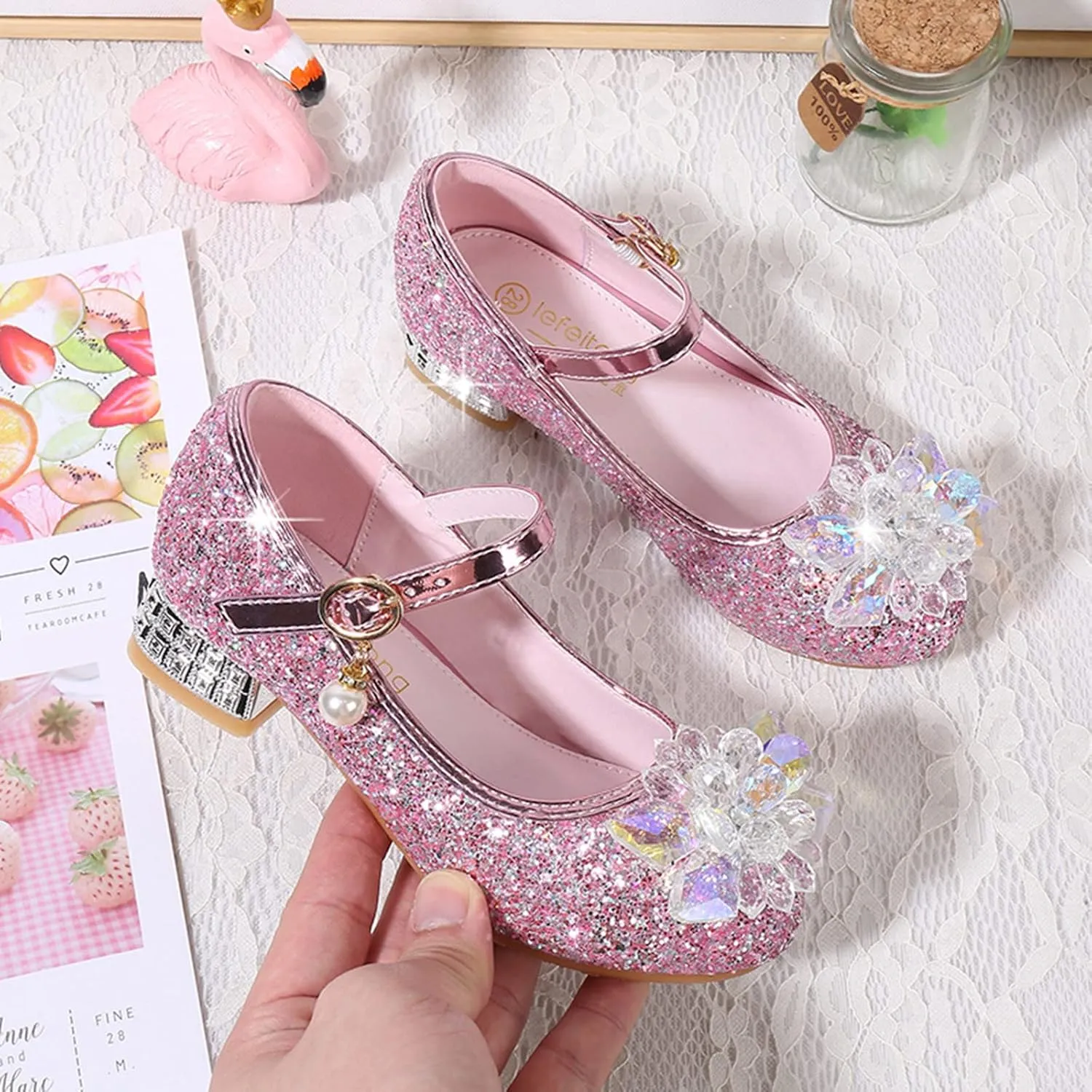 Girls Flip Flops Size 10 Toddler Toddler Little Kid Girls Dress Pumps Glitter Sequins Cute House Shoes Girls