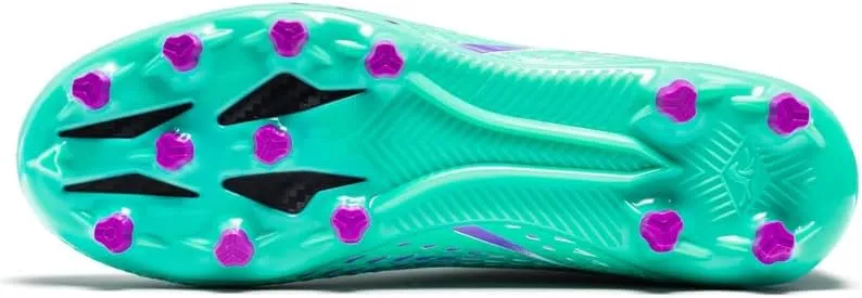 High Top Soccer Cleats, Professional Training Shoes, AG/FG Non-Slip Spikes, Yellow